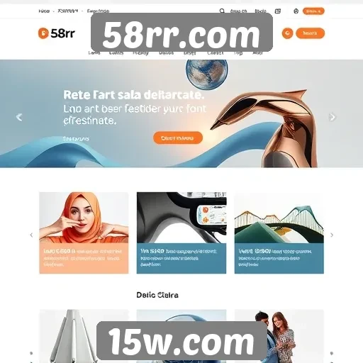 Inovações de design no site 58rr.com